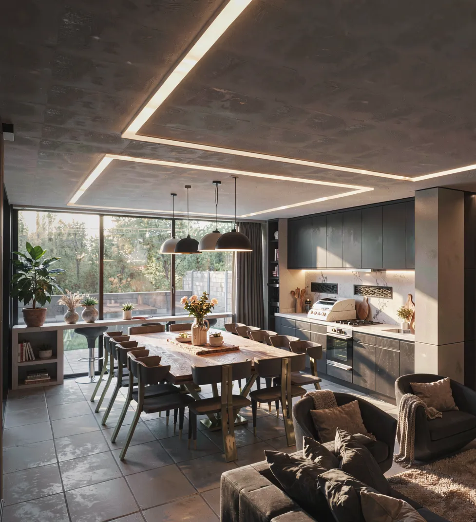 Man Cave Kitchen Render